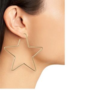 Kate Spade Scrunched Scallops Star Gold Hoops